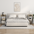 vidaXL Bedside Cabinet with Shelf with Storage Sonoma oak Engineered wood