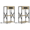 vidaXL Bedside Cabinets with Shelf with Storage 2 pcs Sonoma oak Engineered wood