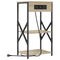 vidaXL Bedside Cabinets with Shelf with Storage 2 pcs Sonoma oak Engineered wood