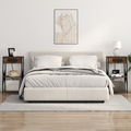 vidaXL Bedside Cabinets with Shelf with Storage 2 pcs Smoked oak Engineered wood