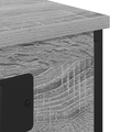 vidaXL Bedside Cabinet with Shelf with Storage Grey sonoma Engineered wood