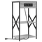 vidaXL Bedside Cabinets with Shelf with Storage 2 pcs Grey sonoma Engineered wood