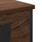 vidaXL Bedside Cabinet with Shelf with Storage Brown oak Engineered wood