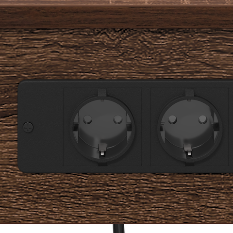 vidaXL Bedside Cabinets with Shelf with Storage 2 pcs Brown oak Engineered wood