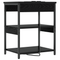 vidaXL Bedside Cabinet Black oak 41 x 31 x 51 cm Engineered wood