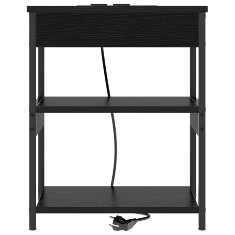 vidaXL Bedside Cabinets 2 pcs Black oak 41 x 31 x 51 cm