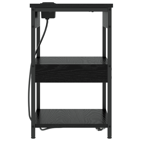 vidaXL Bedside Cabinets 2 pcs Black oak 41 x 31 x 51 cm