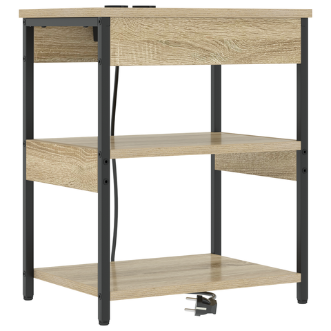 vidaXL Bedside Cabinet Sonoma oak 41 x 31 x 51 cm Engineered wood