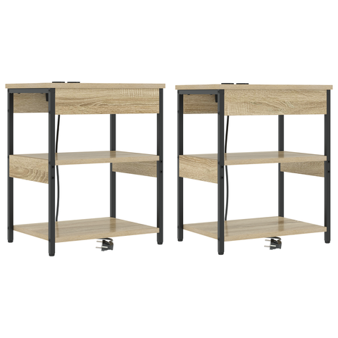 vidaXL Bedside Cabinets 2 pcs Sonoma oak 41 x 31 x 51 cm