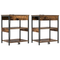 vidaXL Bedside Cabinets with Drawer 2 pcs Smoked oak 41 x 31 x 51 cm