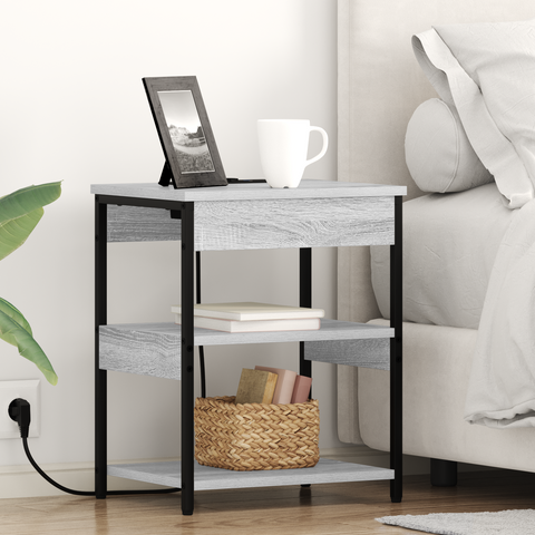 vidaXL Bedside Cabinets 2 pcs Grey sonoma 41 x 31 x 51 cm