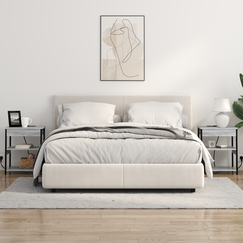vidaXL Bedside Cabinets 2 pcs Grey sonoma 41 x 31 x 51 cm