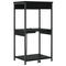 vidaXL Bedside Cabinet with Charging Station Black oak Engineered Wood