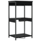 vidaXL Bedside Cabinet with Charging Station Black oak Engineered Wood