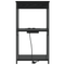 vidaXL Bedside Cabinet with Charging Station Black oak Engineered Wood