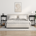 vidaXL Bedside Cabinet with Charging Station Black oak Engineered Wood