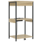 vidaXL Bedside Cabinet with Charging Station with Shelf with Storage Sonoma oak