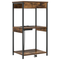 vidaXL Bedside Cabinet with Charging Station with Shelf with Storage Smoked oak