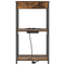 vidaXL Bedside Cabinet with Charging Station with Shelf with Storage Smoked oak