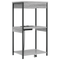 vidaXL Bedside Cabinet with Charging Station with Shelf with Storage Grey sonoma