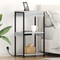 vidaXL Bedside Cabinet with Charging Station with Shelf with Storage Grey sonoma
