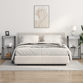 vidaXL Bedside Cabinet with Charging Station with Shelf with Storage Grey sonoma