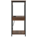 vidaXL Bedside Cabinet with Charging Station Brown oak Engineered Wood