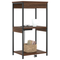 vidaXL Bedside Cabinet with Charging Station Brown oak Engineered Wood