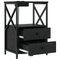 vidaXL Bedside Cabinet with Charging Station 2 pcs Black oak