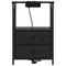 vidaXL Bedside Cabinet with Charging Station 2 pcs Black oak