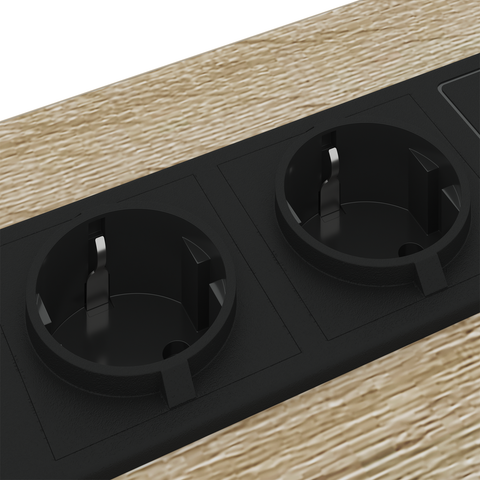 vidaXL Bedside Cabinet with Charging Station 2 pcs Sonoma oak