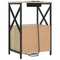 vidaXL Bedside Cabinet with Charging Station 2 pcs Sonoma oak
