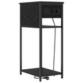 vidaXL Bedside Cabinet Black oak 28.1 x 40.9 x 75 cm Engineered wood