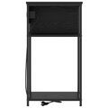 vidaXL Bedside Cabinet Black oak 28.1 x 40.9 x 75 cm Engineered wood