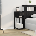 vidaXL Bedside Cabinet Black oak 28.1 x 40.9 x 75 cm Engineered wood
