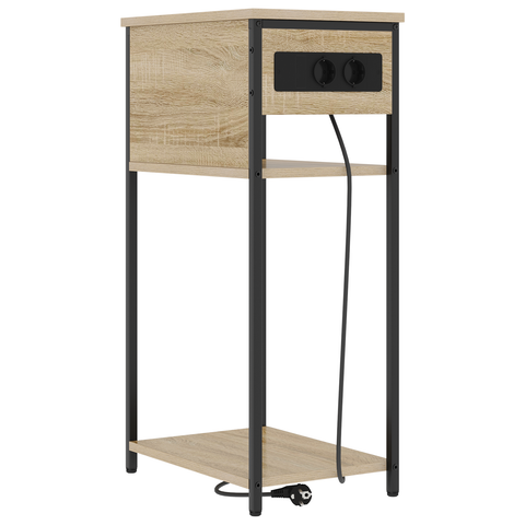 vidaXL Bedside Cabinet Sonoma oak 28.1 x 40.9 x 75 cm Engineered wood