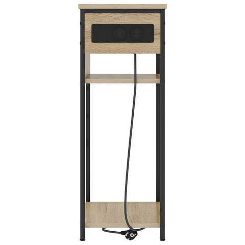 vidaXL Bedside Cabinet Sonoma oak 28.1 x 40.9 x 75 cm Engineered wood