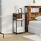 vidaXL Bedside Cabinet Smoked oak 28.1 x 40.9 x 75 cm Engineered wood