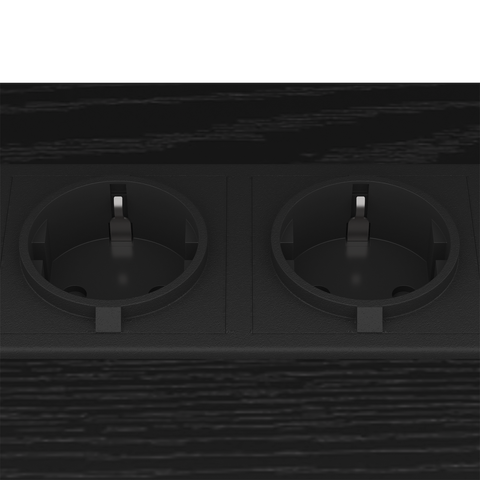 vidaXL Bedside Cabinet Black oak Engineered wood