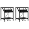 vidaXL Bedside Cabinets 2 pcs Black oak Engineered wood