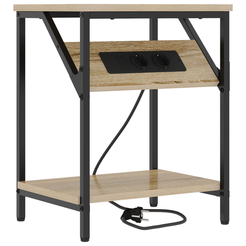 vidaXL Bedside Cabinet Sonoma oak Engineered wood