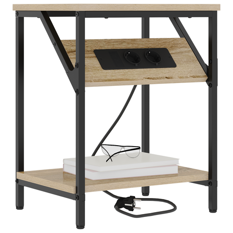 vidaXL Bedside Cabinets 2 pcs Sonoma oak Engineered wood
