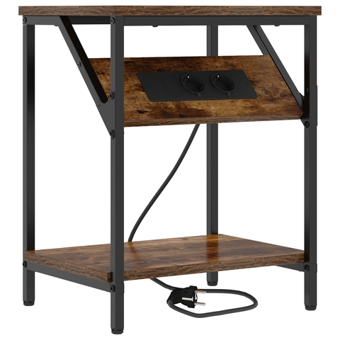 vidaXL Bedside Cabinet Smoked oak Engineered wood