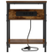 vidaXL Bedside Cabinet Smoked oak Engineered wood