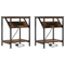 vidaXL Bedside Cabinets 2 pcs Smoked oak Engineered wood