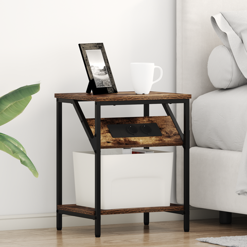 vidaXL Bedside Cabinets 2 pcs Smoked oak Engineered wood