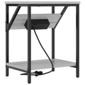 vidaXL Bedside Cabinet Grey sonoma Engineered wood