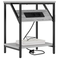 vidaXL Bedside Cabinet Grey sonoma Engineered wood