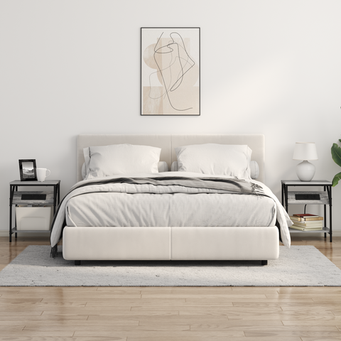 vidaXL Bedside Cabinets 2 pcs Grey sonoma Engineered wood