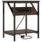 vidaXL Bedside Cabinet Brown oak Engineered wood